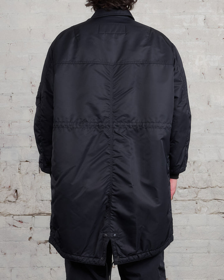 COMME des GARÇONS HOMME Logo Nylon Twill Bomber Parka Black