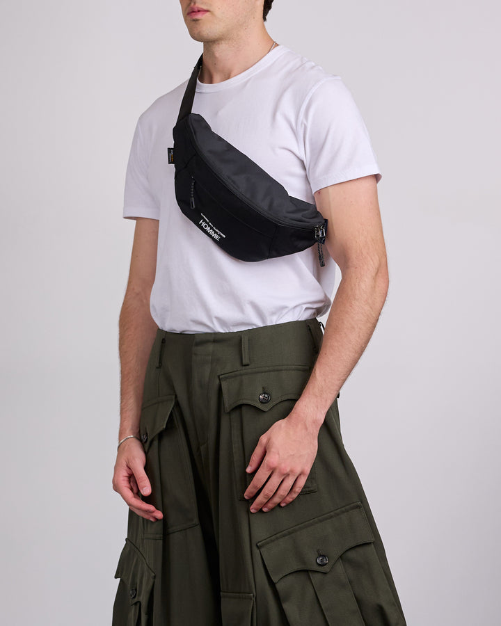 COMME des GARÇONS HOMME Logo Print Cordura Waistbag Black