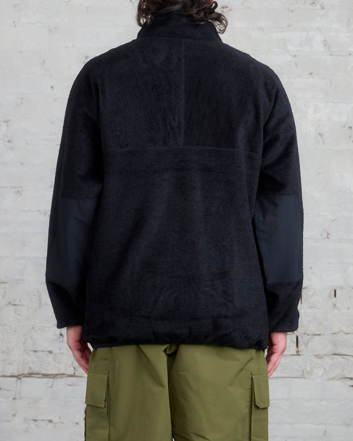 COMME des GARÇONS HOMME Nylon Cotton Micro Fur Anorak Jacket Black