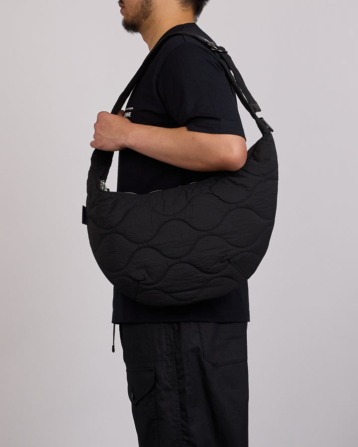COMME des GARÇONS HOMME Nylon Ripstop Quilted Sling Bag Black
