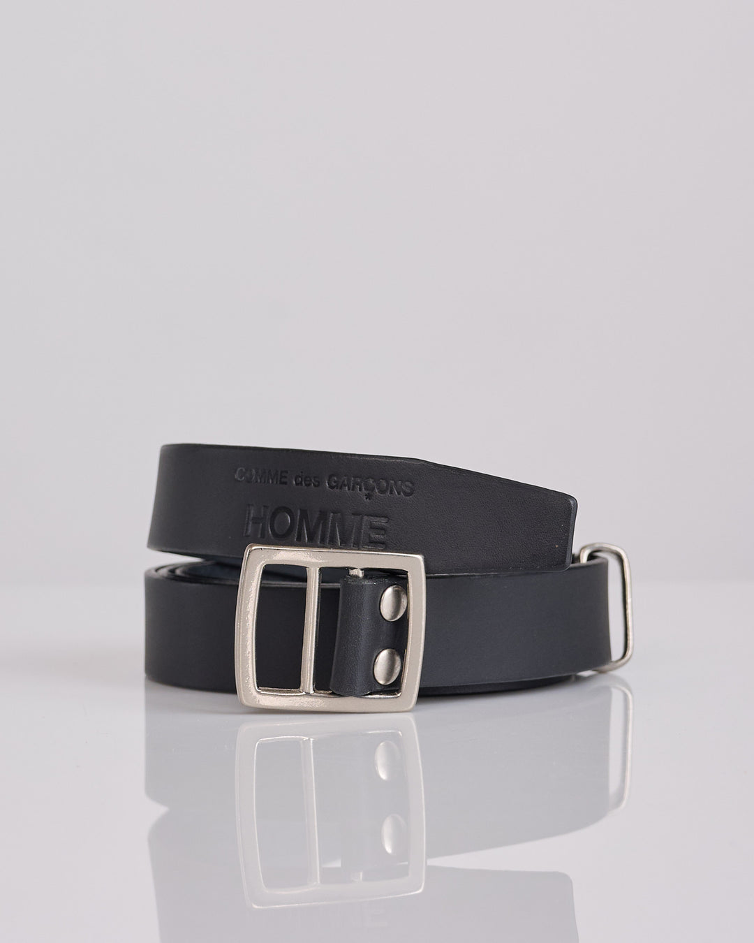 COMME des GARÇONS HOMME Nylon Tape Logo Belt Black