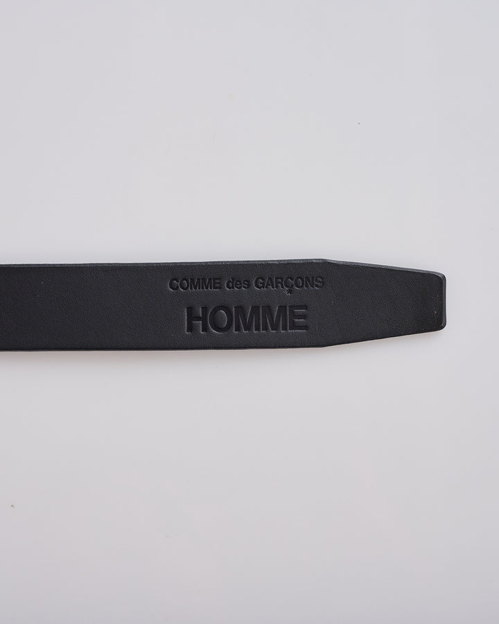 COMME des GARÇONS HOMME Nylon Tape Logo Belt Black