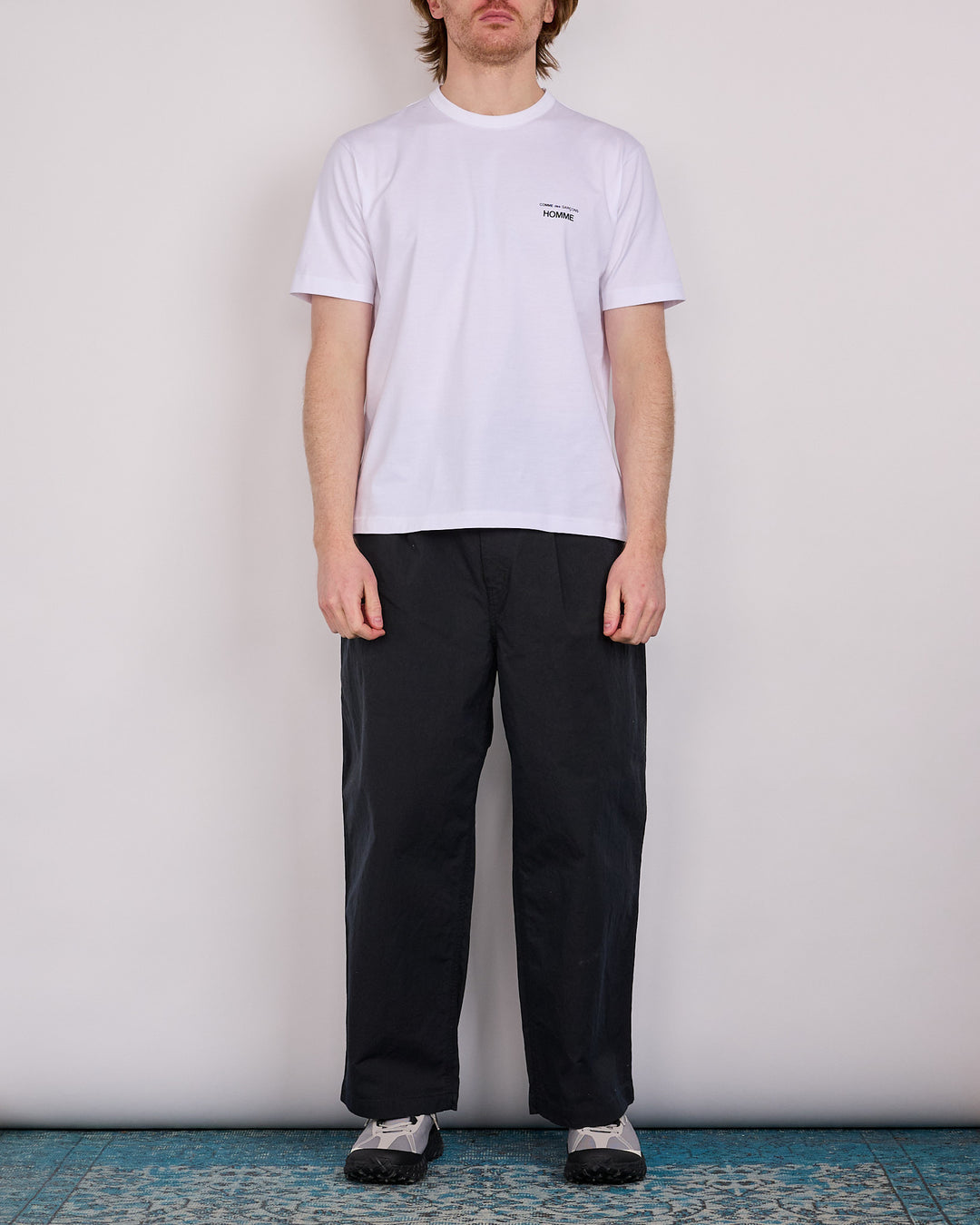 COMME des GARÇONS HOMME Oxford Nylon Pleated Pant Black