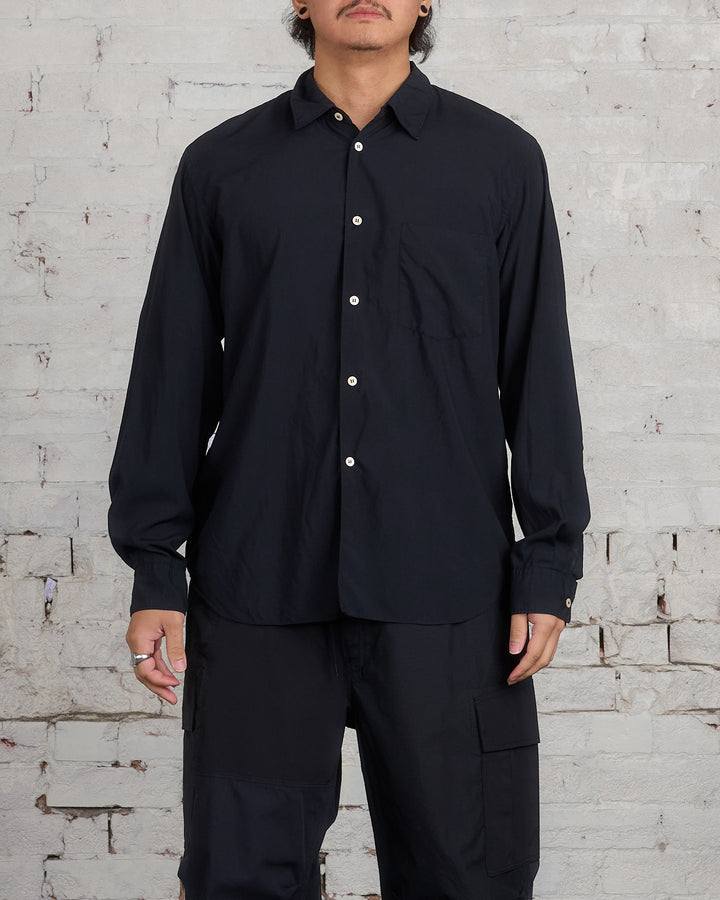 COMME des GARÇONS HOMME Plus Garment Treated Button Shirt Black