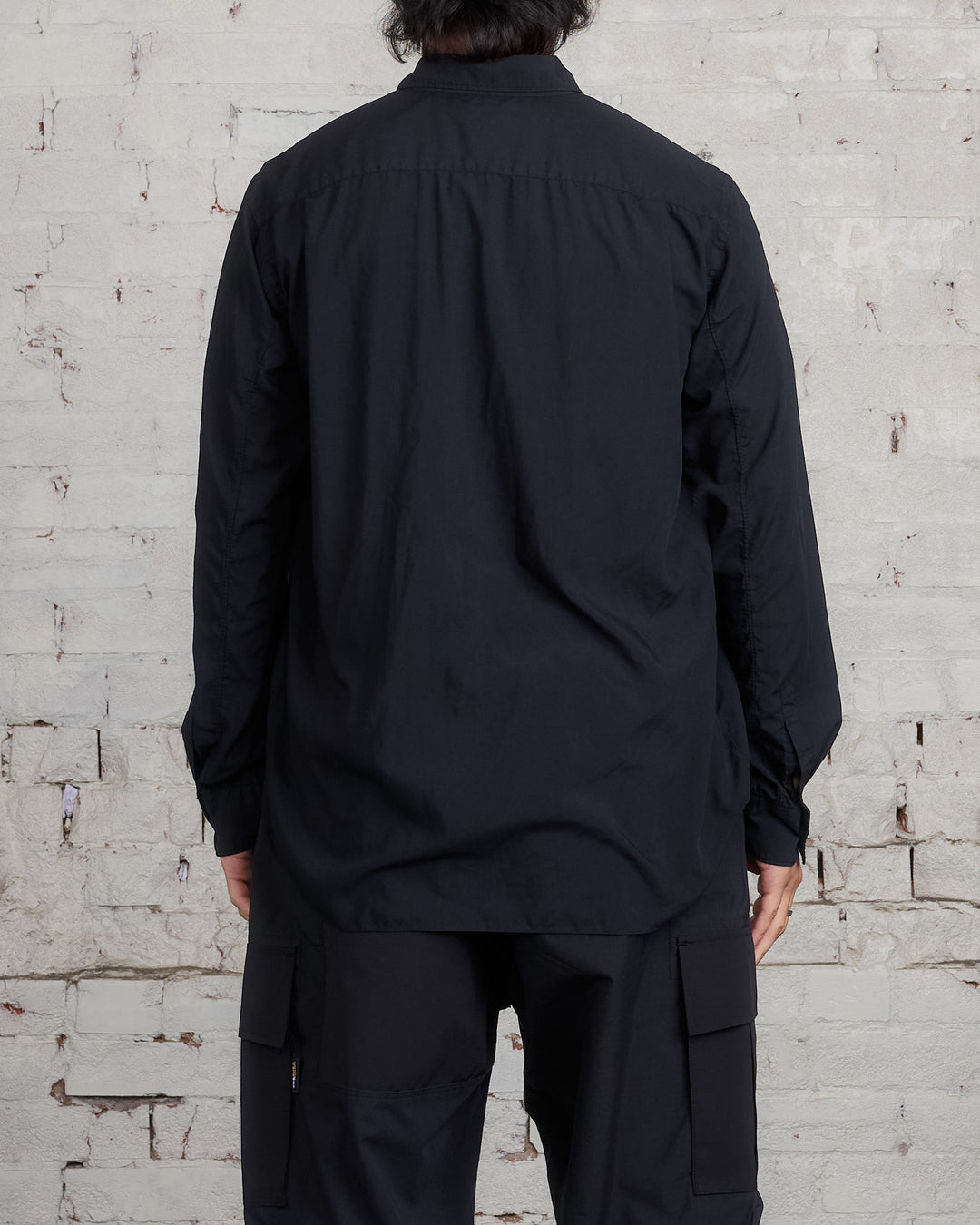 COMME des GARÇONS HOMME Plus Garment Treated Button Shirt Black