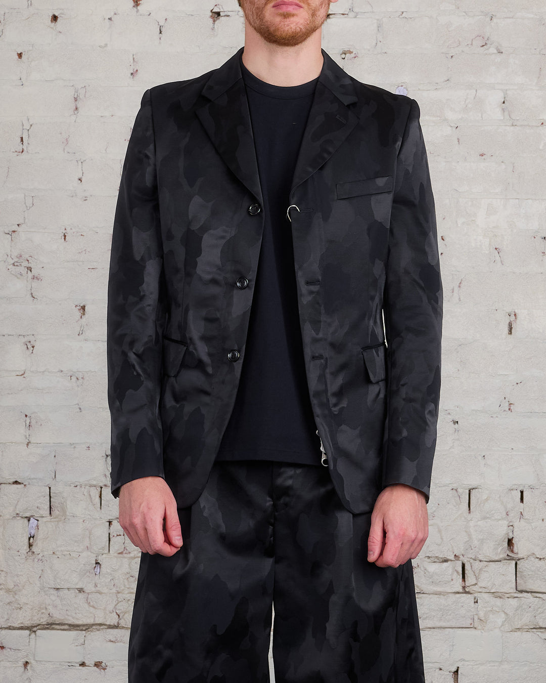 COMME des GARÇONS HOMME Plus Nylon Jacquard Camo Pattern Blazer