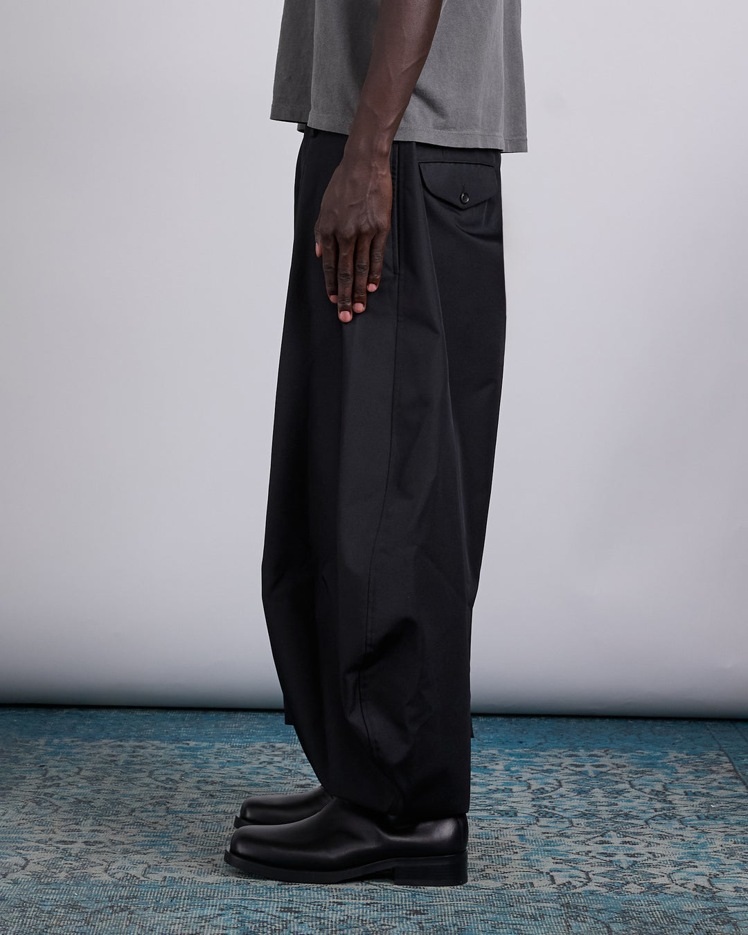 COMME des GARÇONS HOMME Plus Polyester Gabardine Balloon Pant Black