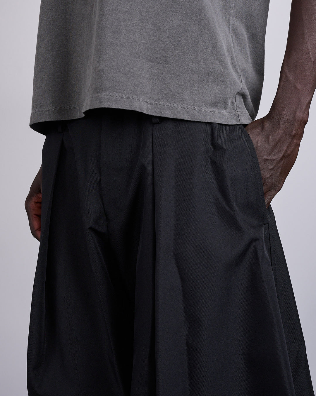 COMME des GARÇONS HOMME Plus Polyester Gabardine Balloon Pant Black