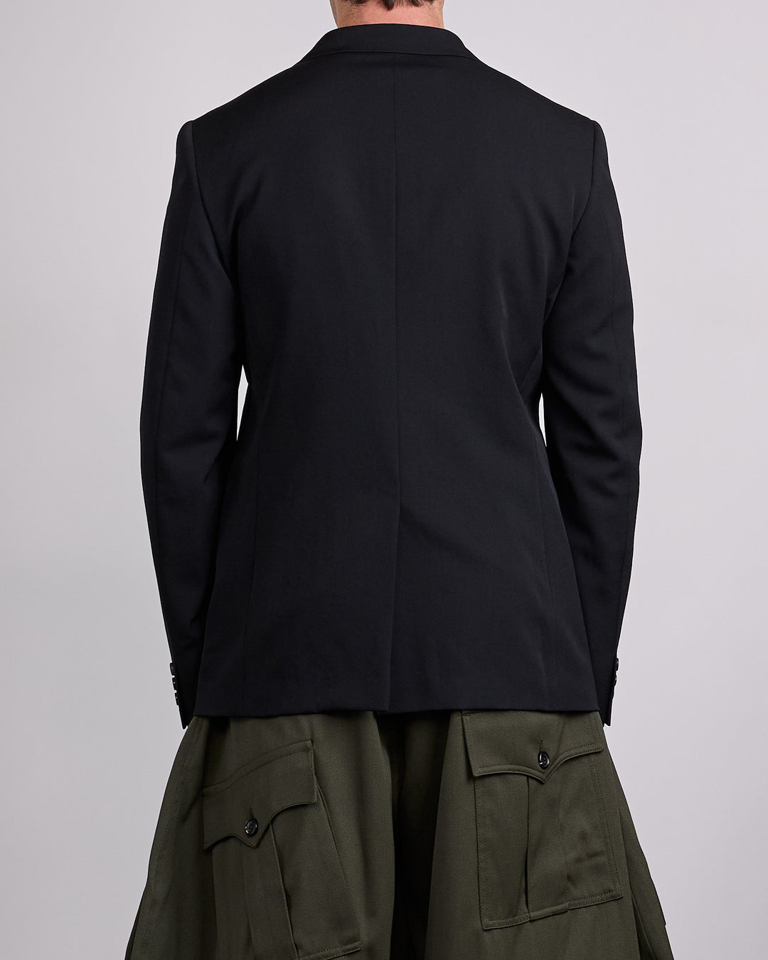 COMME des GARÇONS HOMME Plus Wool Gabardine Blazer Black