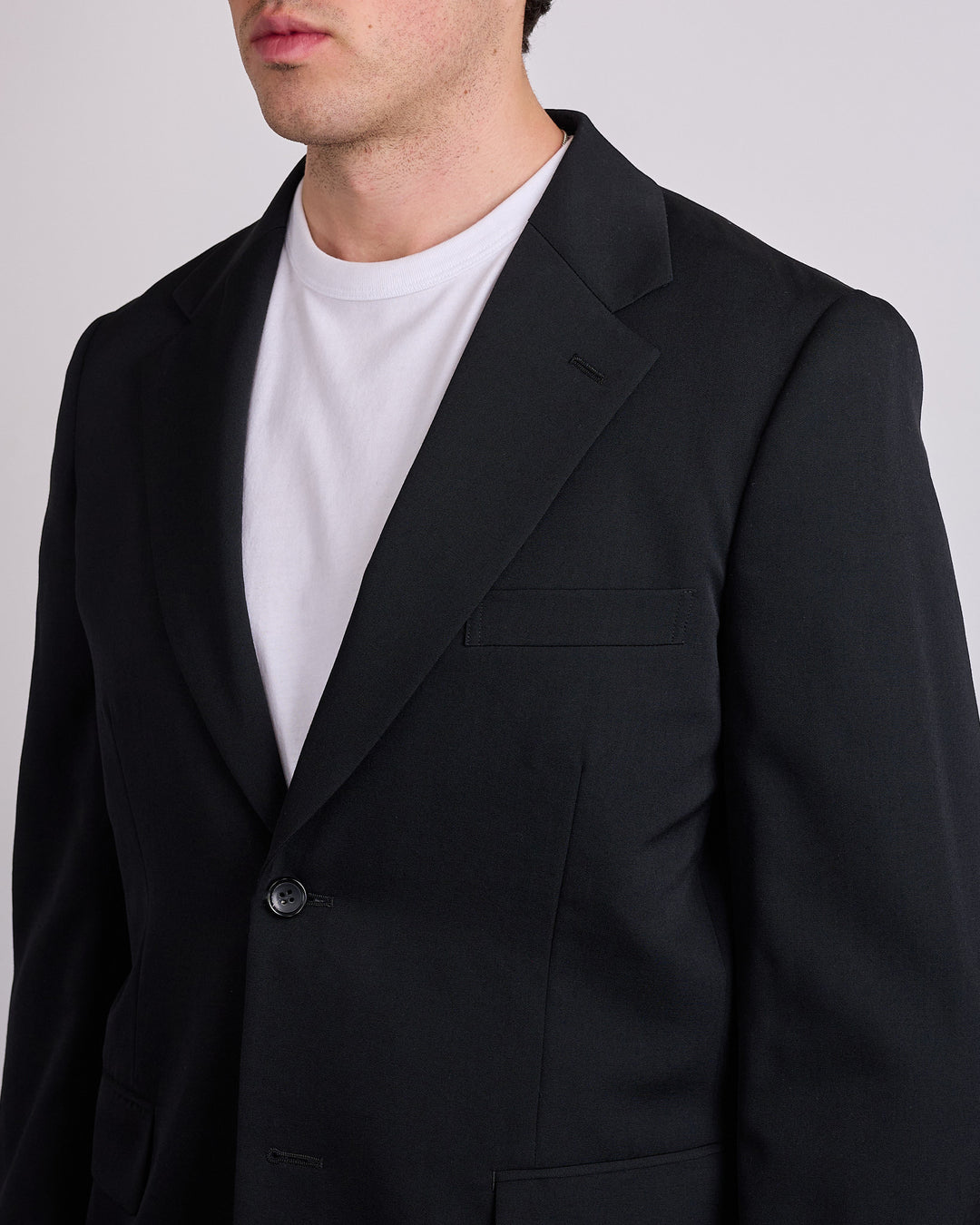 COMME des GARÇONS HOMME Plus Wool Gabardine Blazer Black