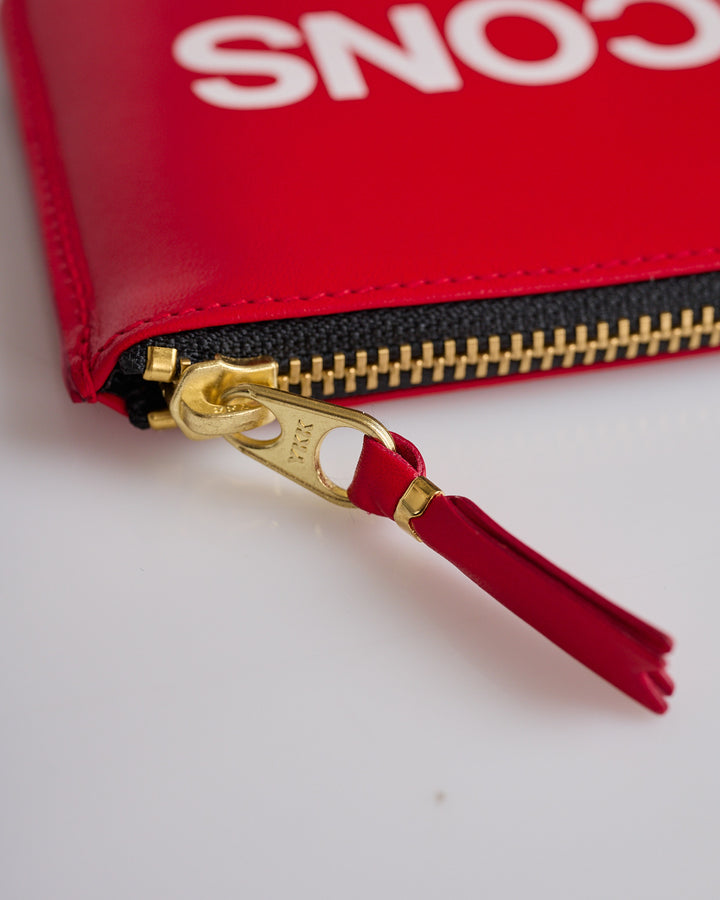 COMME des GARÇONS Wallet Huge Logo Pouch Red
