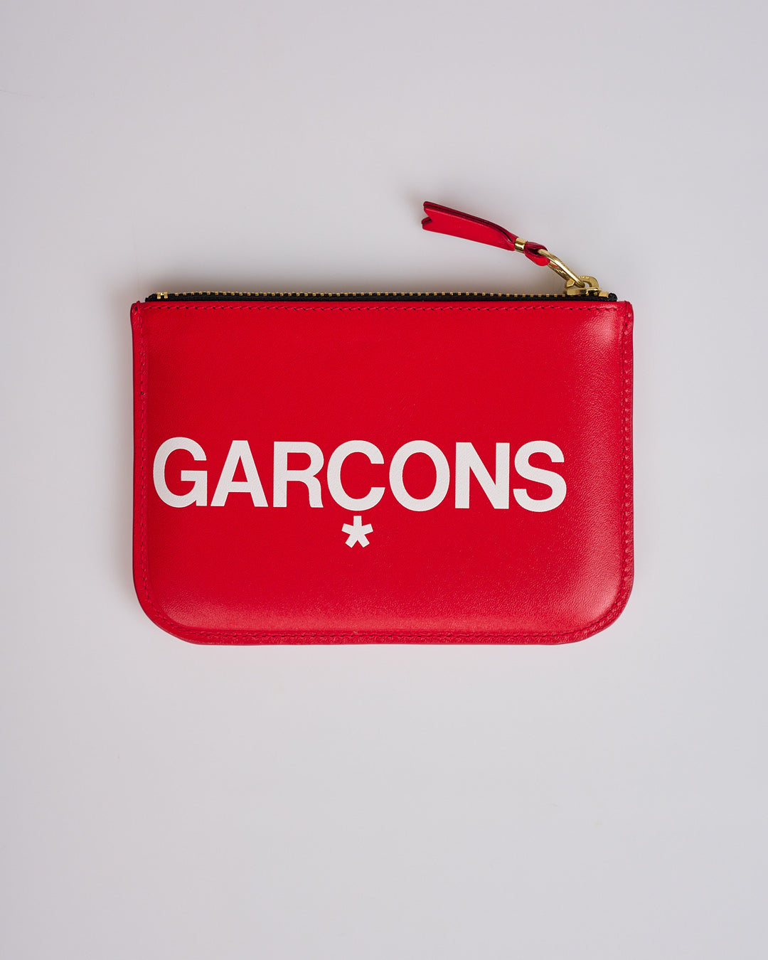 COMME des GARÇONS Wallet Huge Logo Pouch Red