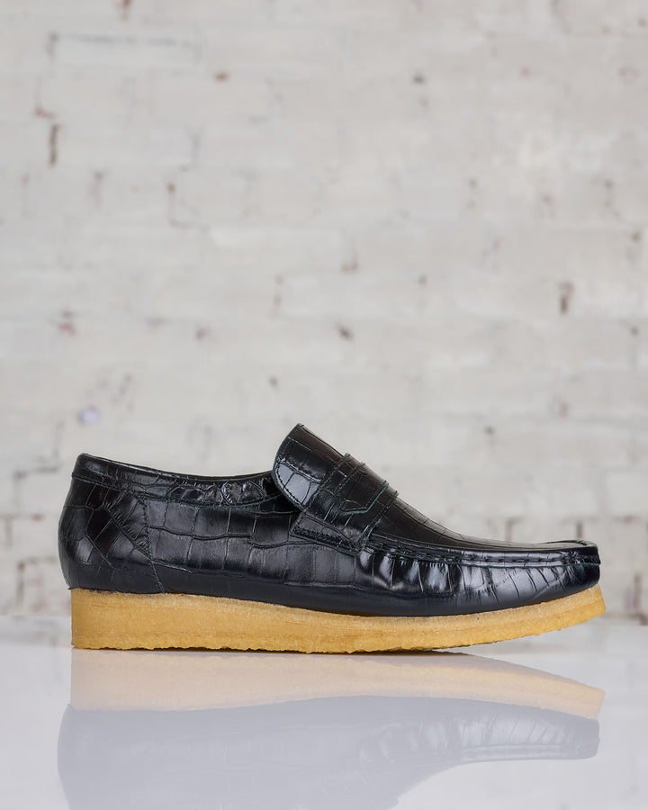 Clarks Originals Men's Wallabee Loafer Black Croc