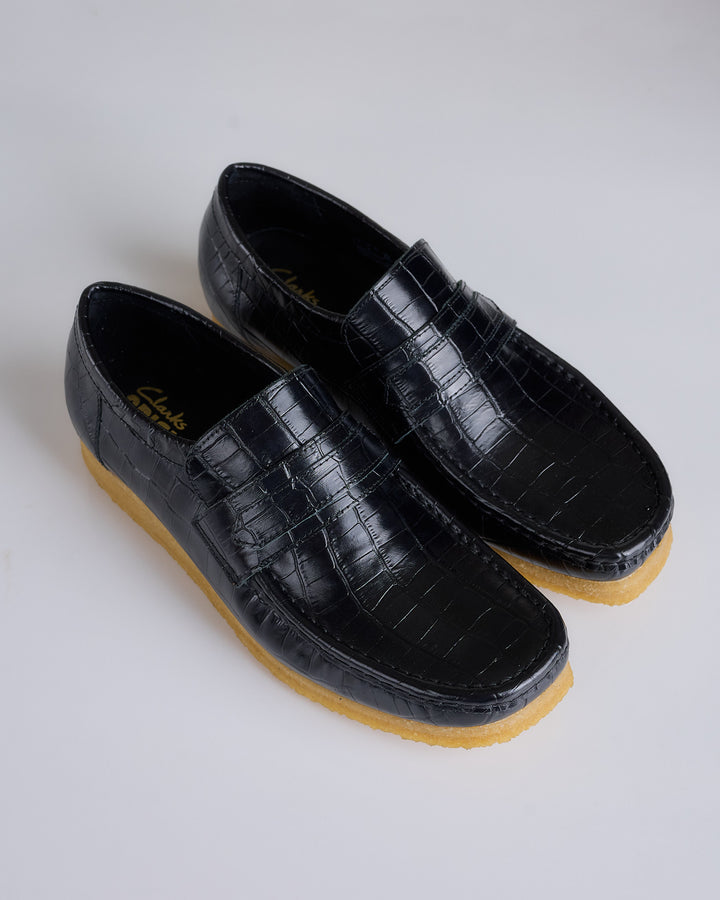 Clarks Originals Men's Wallabee Loafer Black Croc