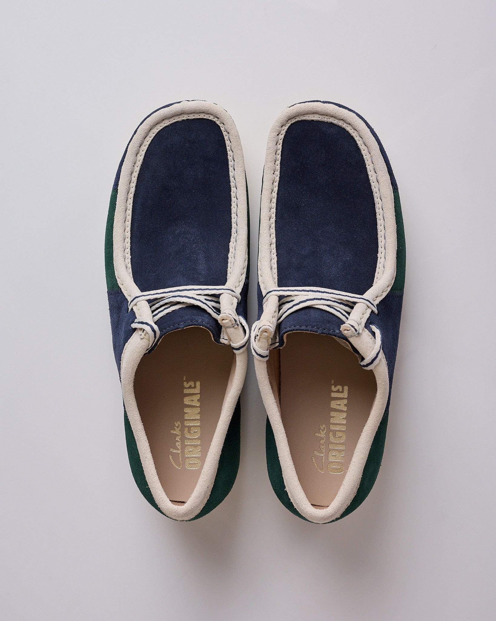 Clarks Originals Wallabee Blue Green Stripe – LESS 17