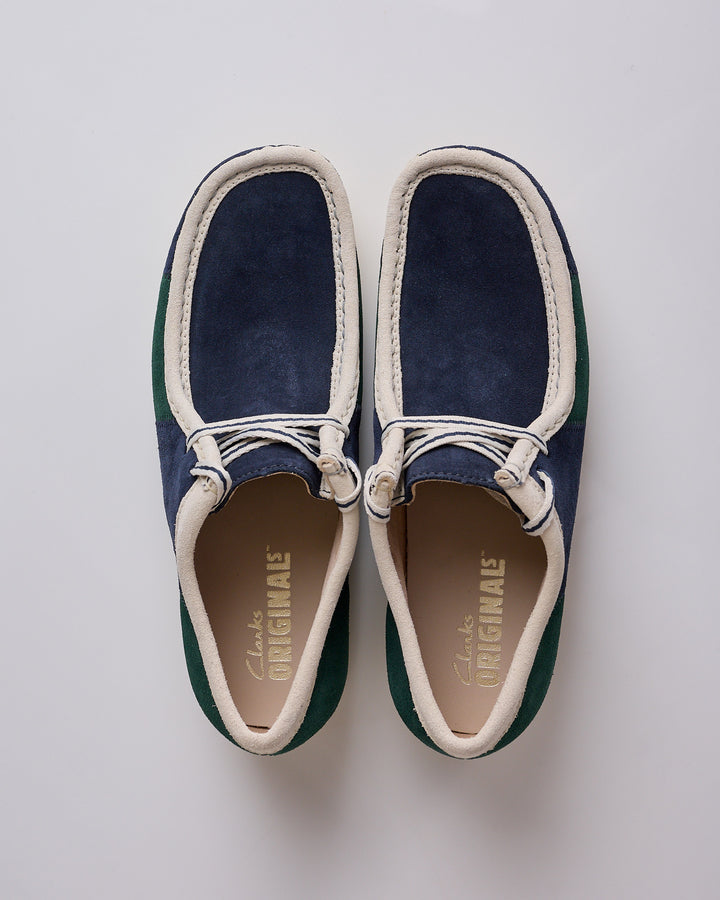 Clarks Originals Wallabee Blue Green Stripe