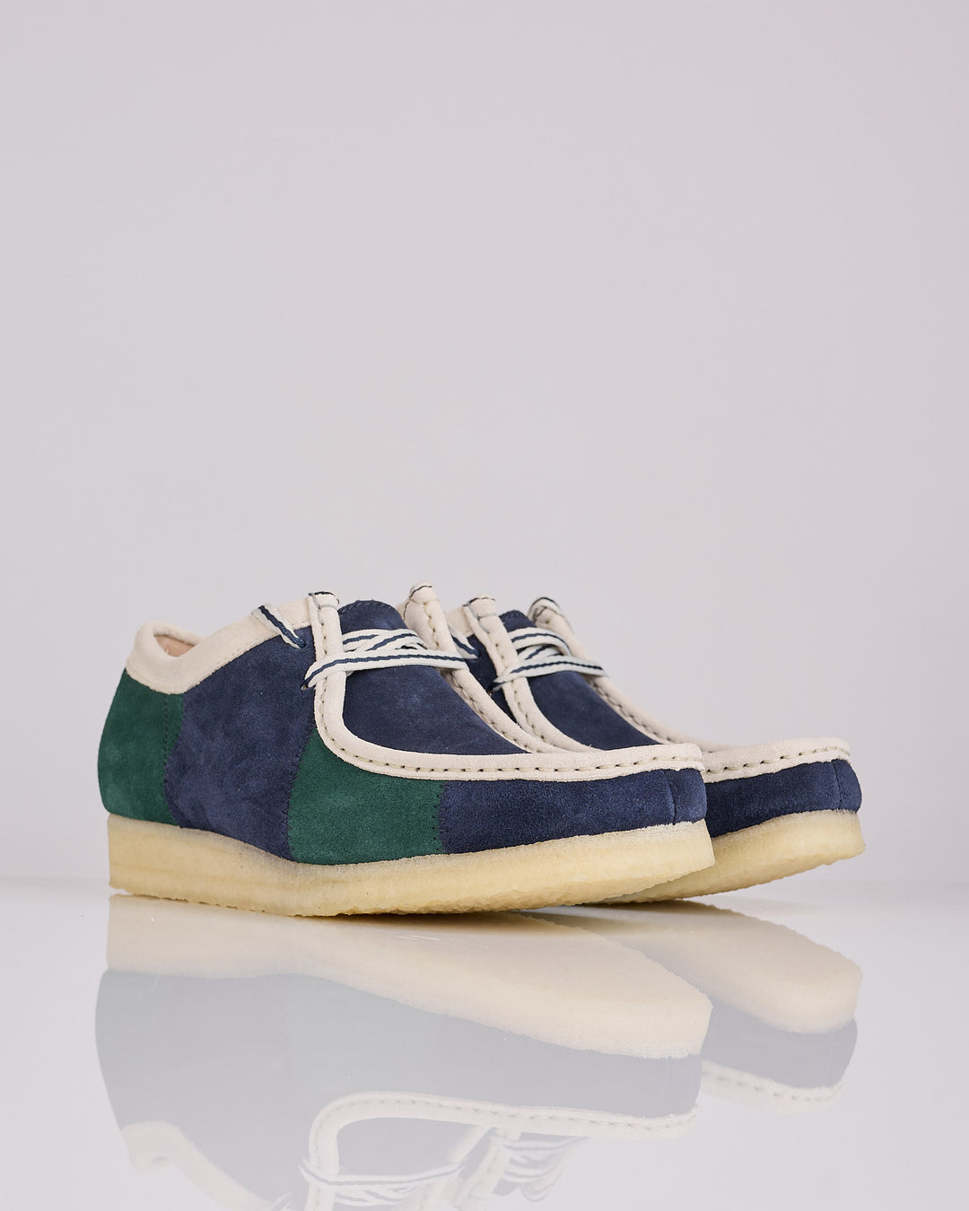 Clarks Originals Wallabee Blue Green Stripe