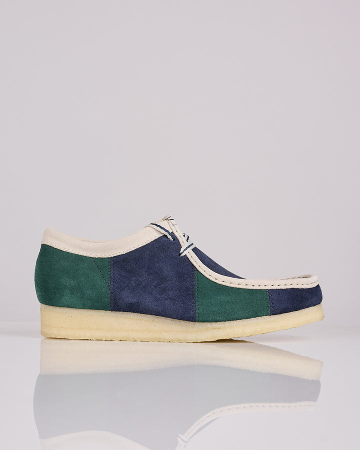 Clarks Originals Wallabee Blue Green Stripe