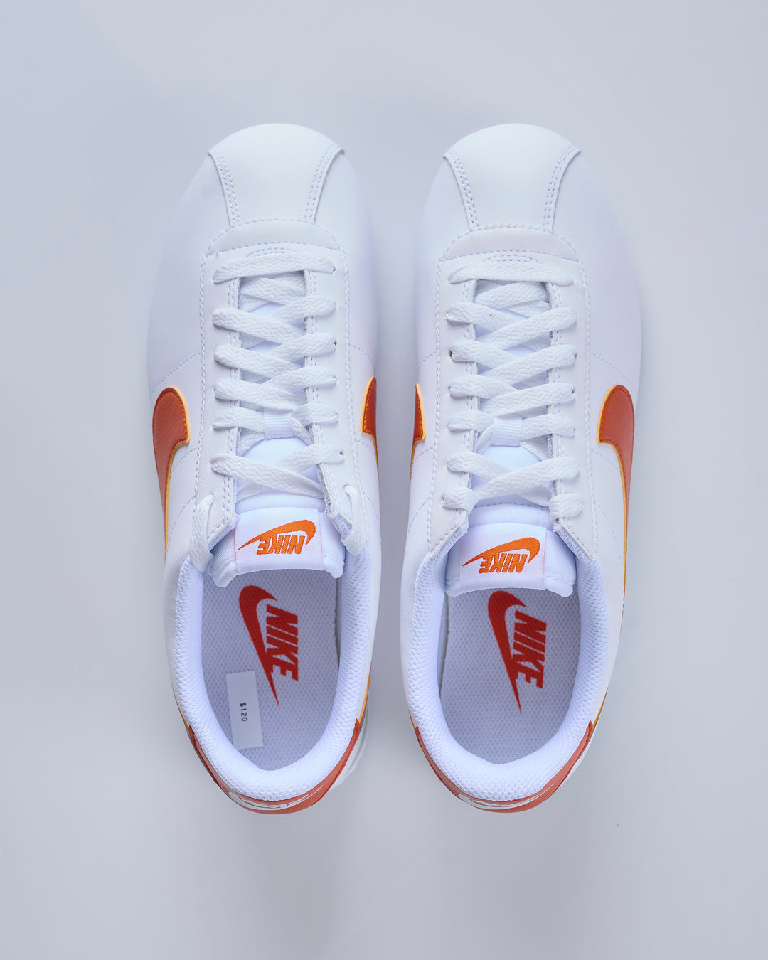 Nike Men's Cortez White/Campfire Orange-Jade Horizon