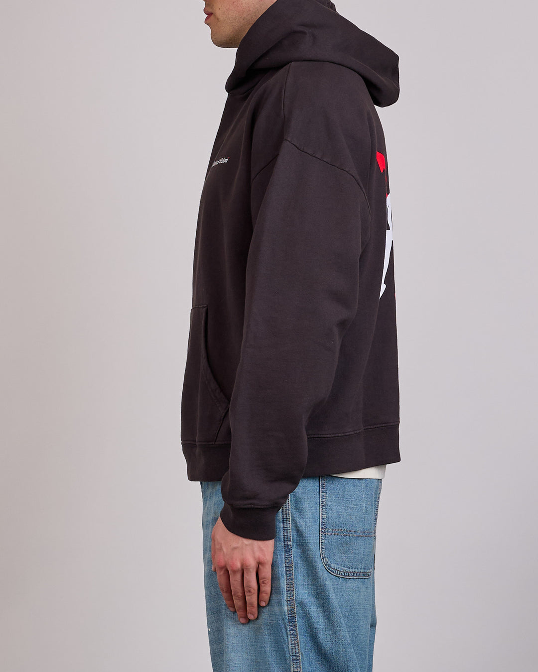 District Vision Arrow Eye California Cotton Hoodie Vintage Black