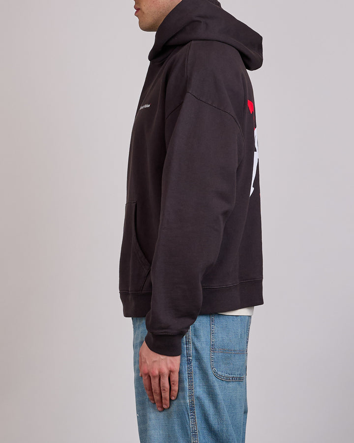 District Vision Arrow Eye California Cotton Hoodie Vintage Black