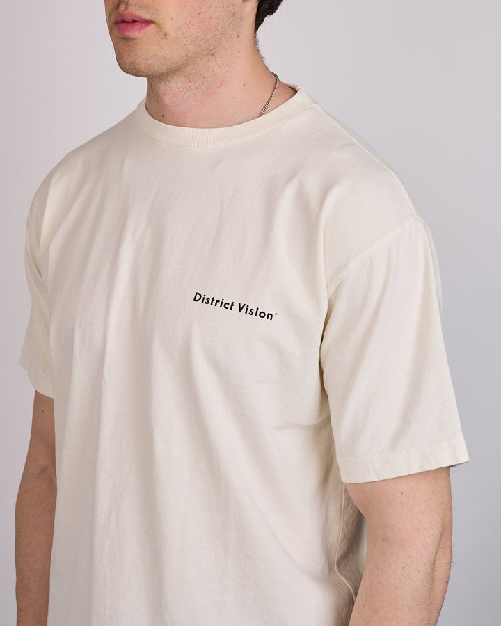 District Vision Arrow Eye California Cotton T-Shirt Vintage White