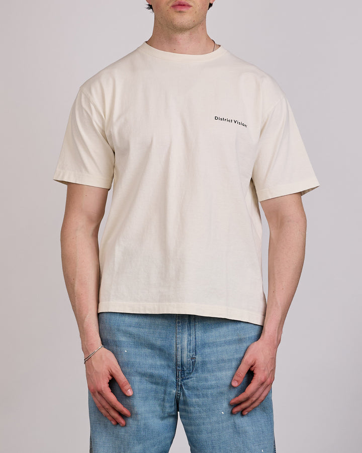 District Vision Arrow Eye California Cotton T-Shirt Vintage White