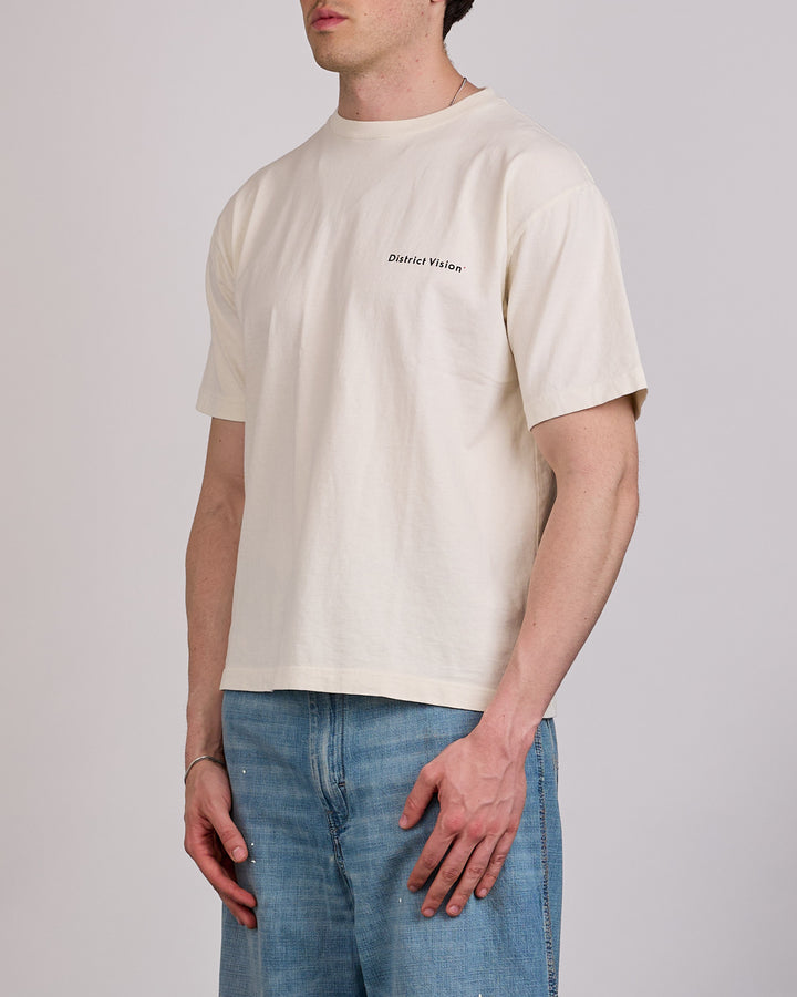 District Vision Arrow Eye California Cotton T-Shirt Vintage White