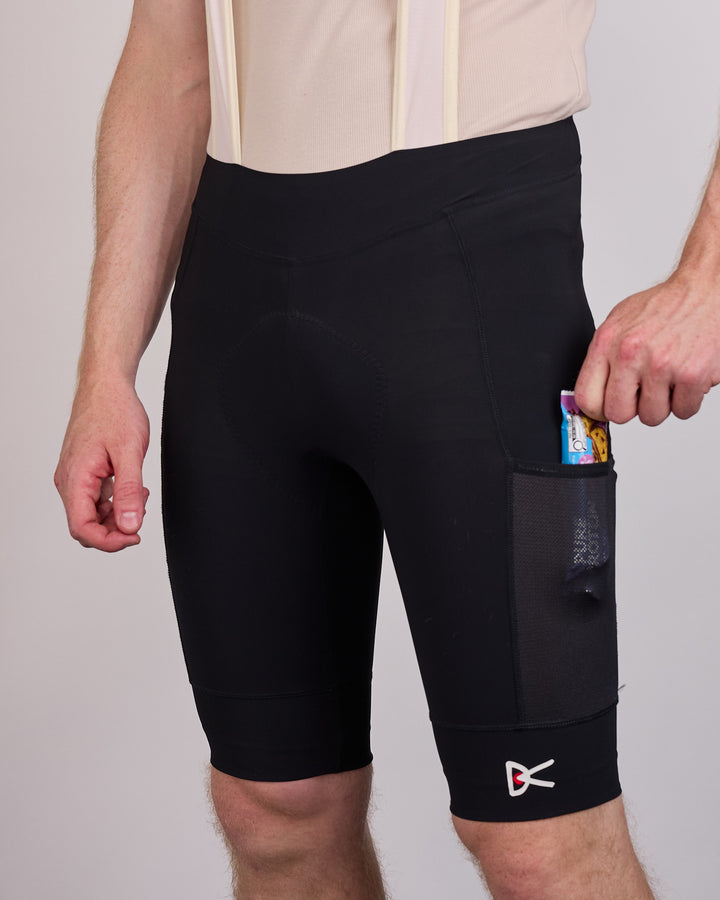 District Vision Cargo Bib Shorts Black