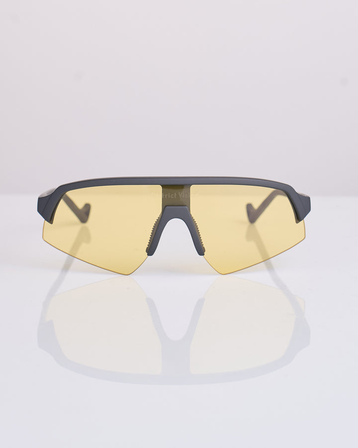District Vision Choji Turbo Blade Sunglass Black D+ Sports Yellow