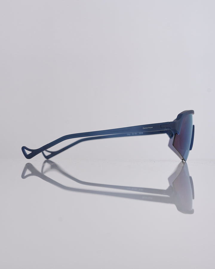 District Vision Choji Turbo Blade Sunglass Midnight D+ Aqua Mirror