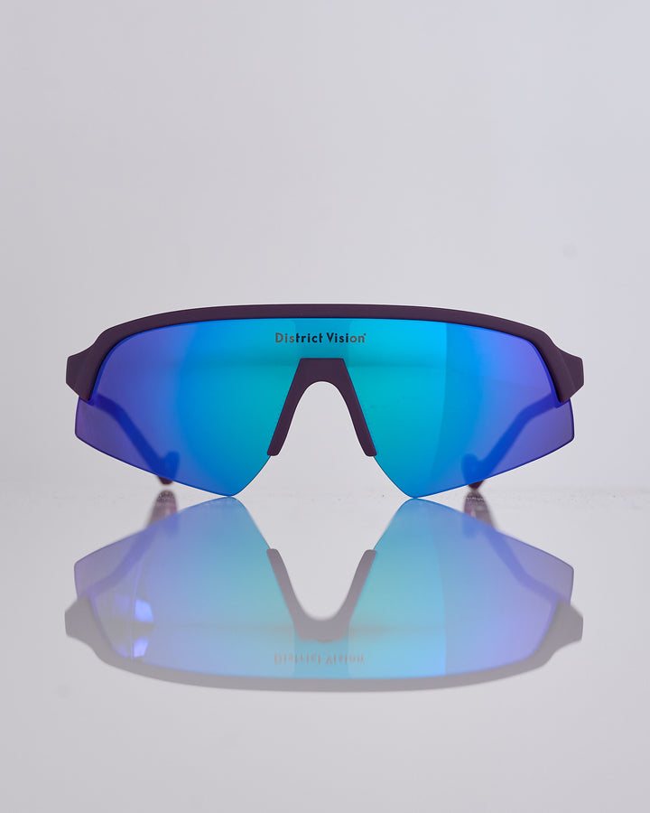 District Vision Choji Turbo Blade Sunglass Nightshade D+ Indigo Mirror