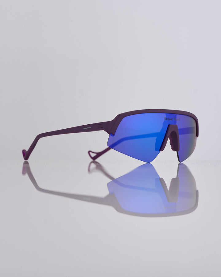 District Vision Choji Turbo Blade Sunglass Nightshade D+ Indigo Mirror