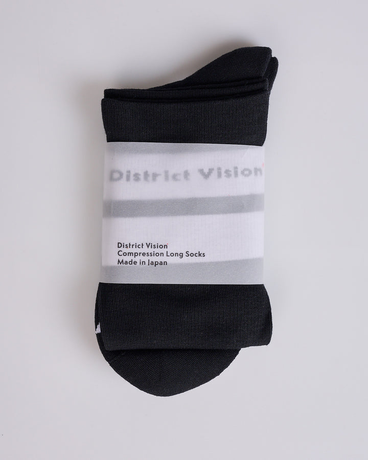 District Vision Cordura Compression Long Sock Black