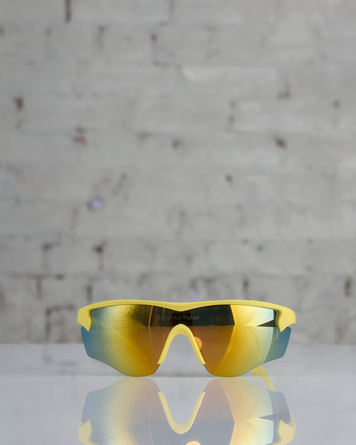 District Vision Junya Racer Sunglass Canary / D+ Gold Mirror