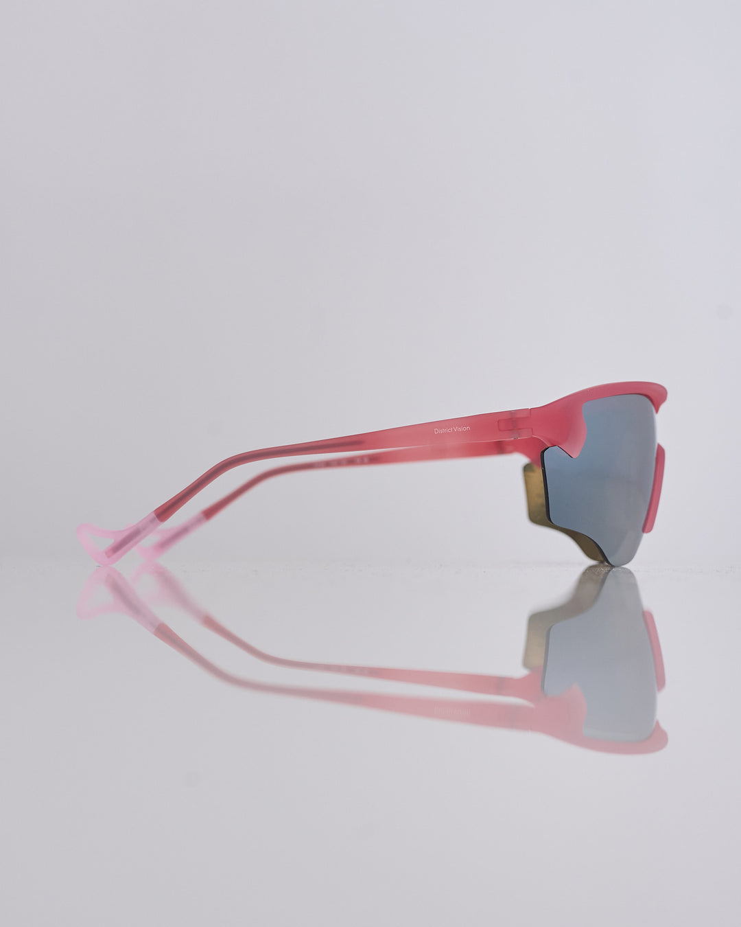 District Vision Junya Racer Sunglass Powder Rose D+ Silver Flash Mirror