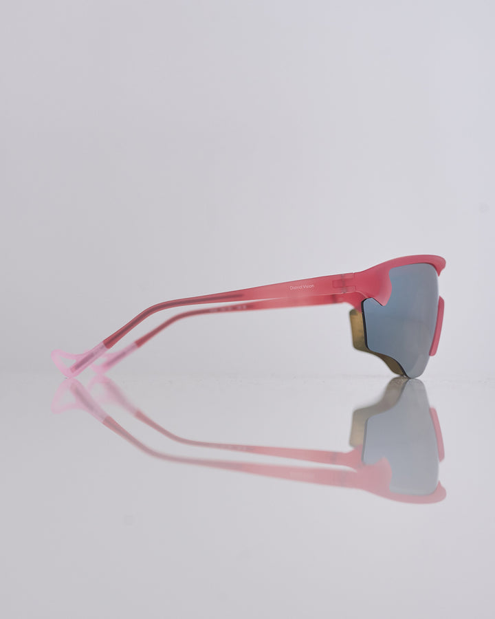 District Vision Junya Racer Sunglass Powder Rose D+ Silver Flash Mirror