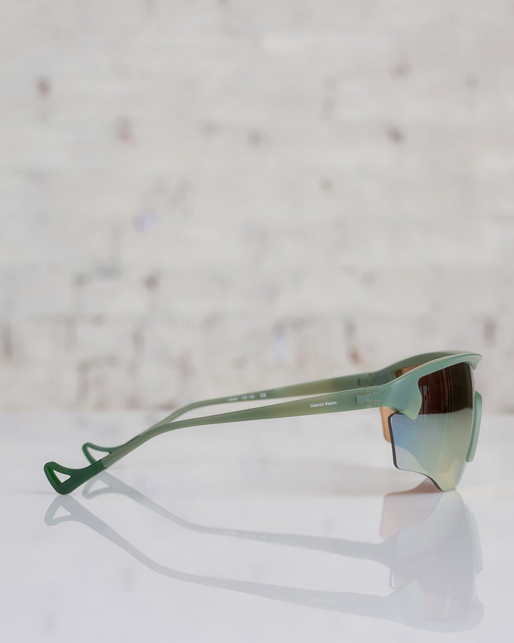 District Vision Junya Racer Sunglass Sage D+ Fire Mirror