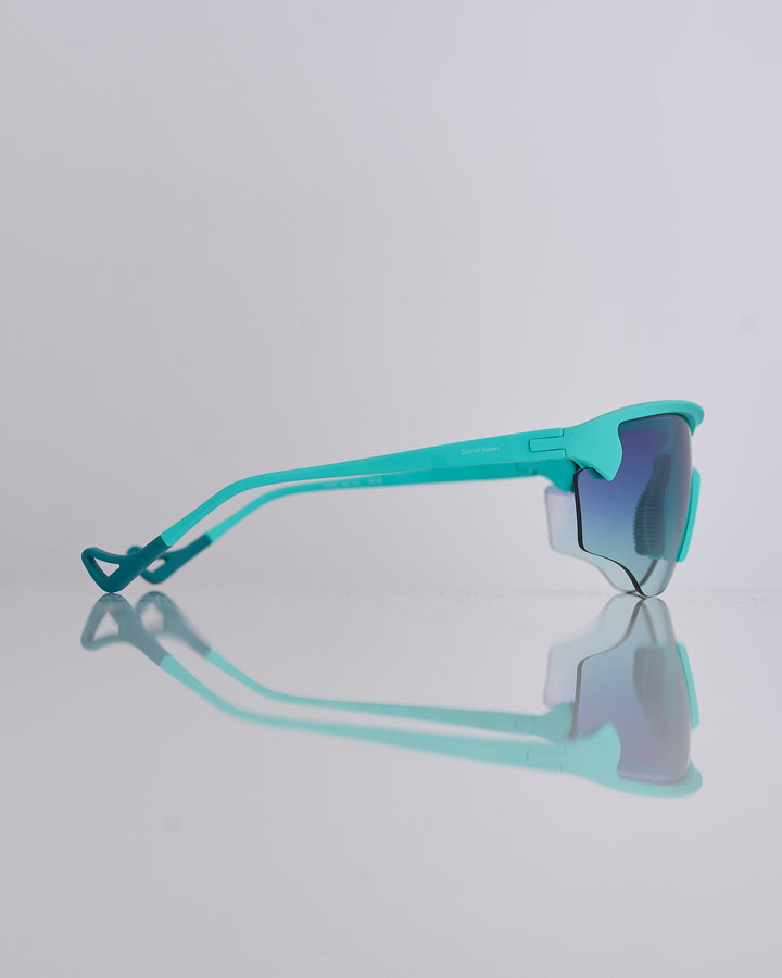 District Vision Junya Racer Sunglass Turquoise D+ Gray Gradient
