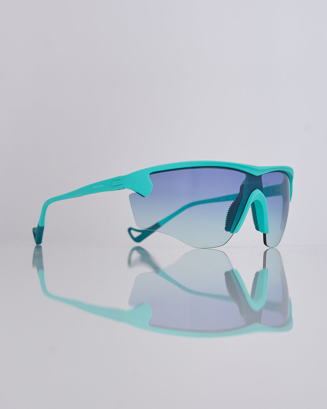 District Vision Junya Racer Sunglass Turquoise D+ Gray Gradient