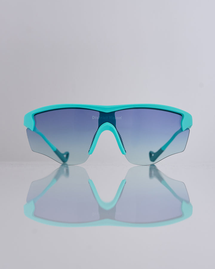 District Vision Junya Racer Sunglass Turquoise D+ Gray Gradient