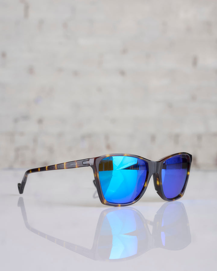 District Vision Keiichi Sunglass Tortoise D+ Blue Mirror