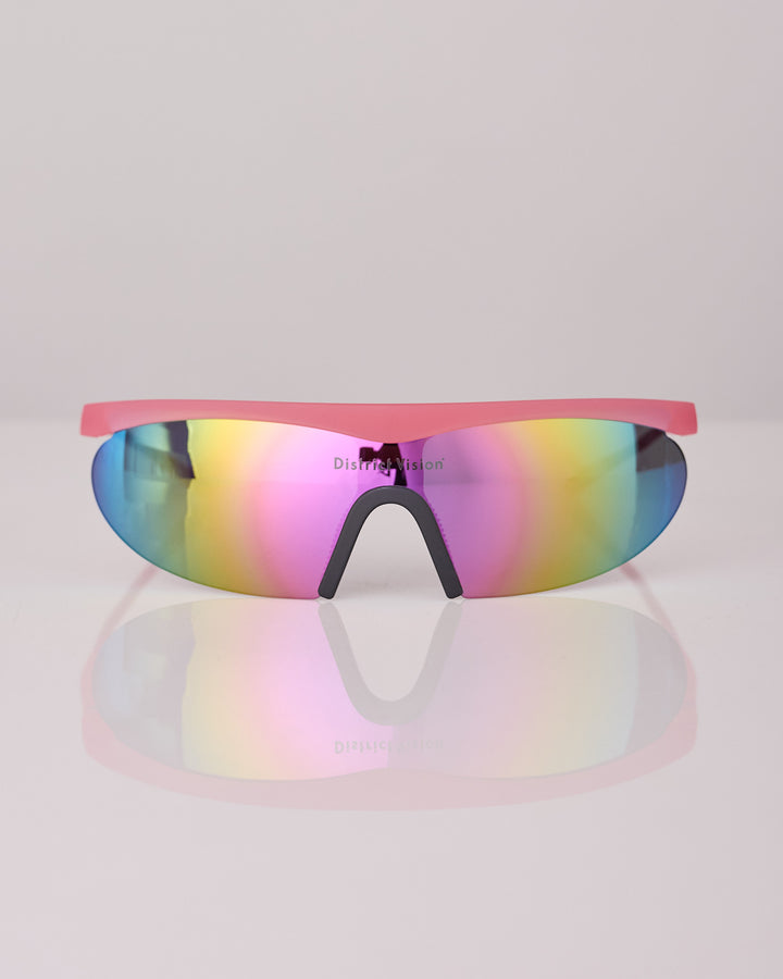 District Vision Koharu Eclipse Sunglass Desert Rose D+ Aqua Mirror