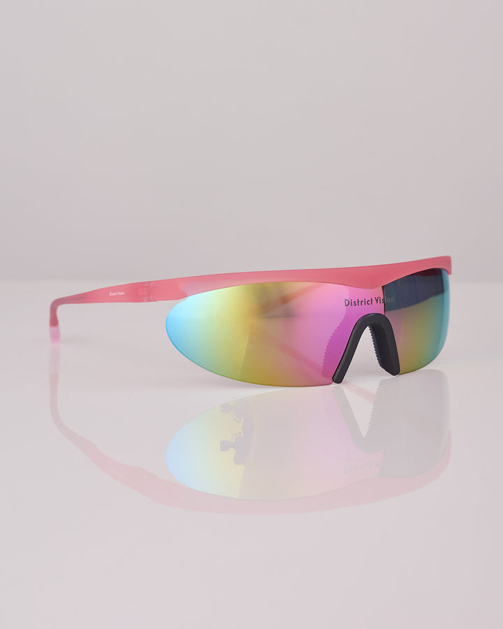District Vision Koharu Eclipse Sunglass Desert Rose D+ Aqua Mirror