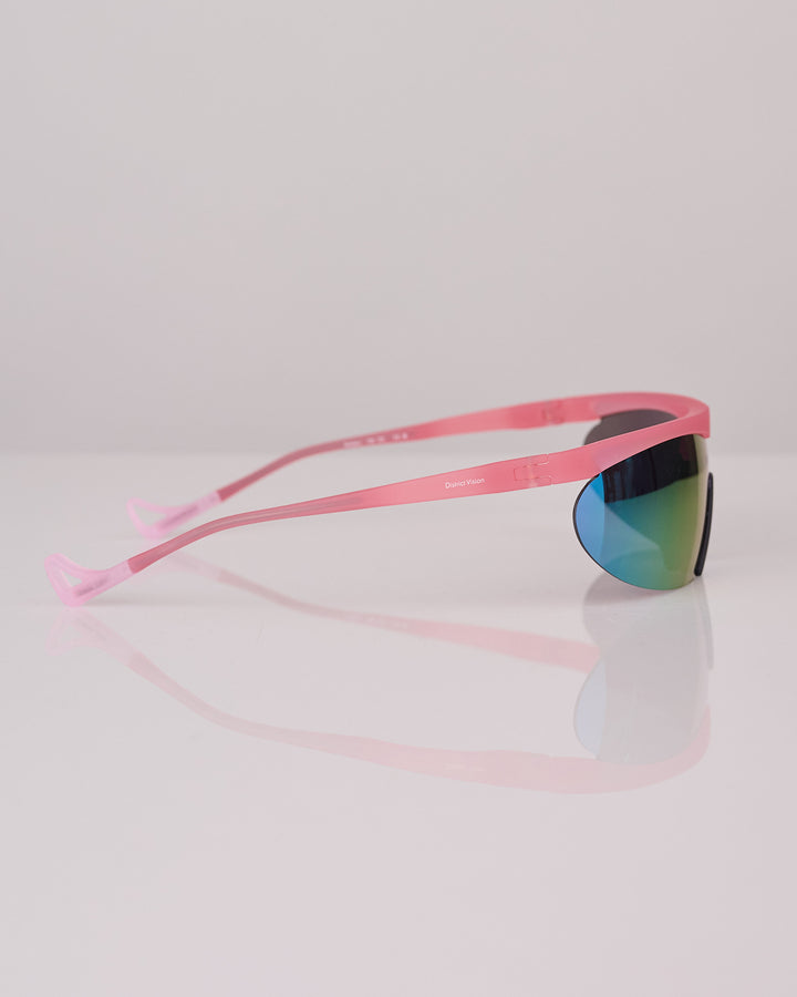 District Vision Koharu Eclipse Sunglass Desert Rose D+ Aqua Mirror