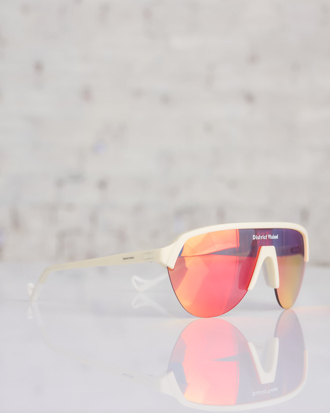 District Vision Nagata Speedblade Sunglass Limestone D+ Red Mirror