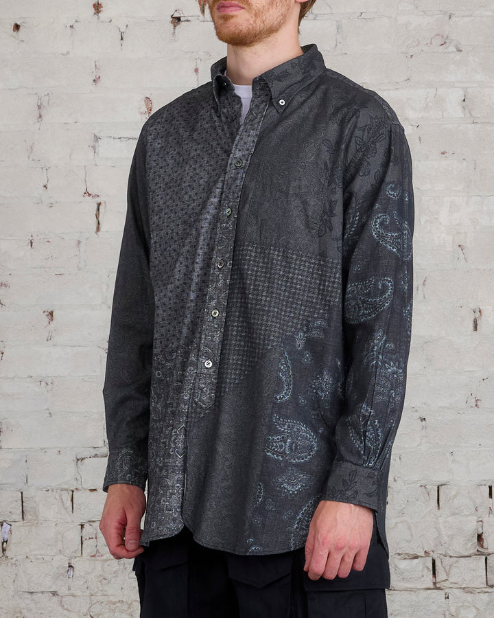 Engineered Garments 19 Century BD Button Shirt Black Grey Block