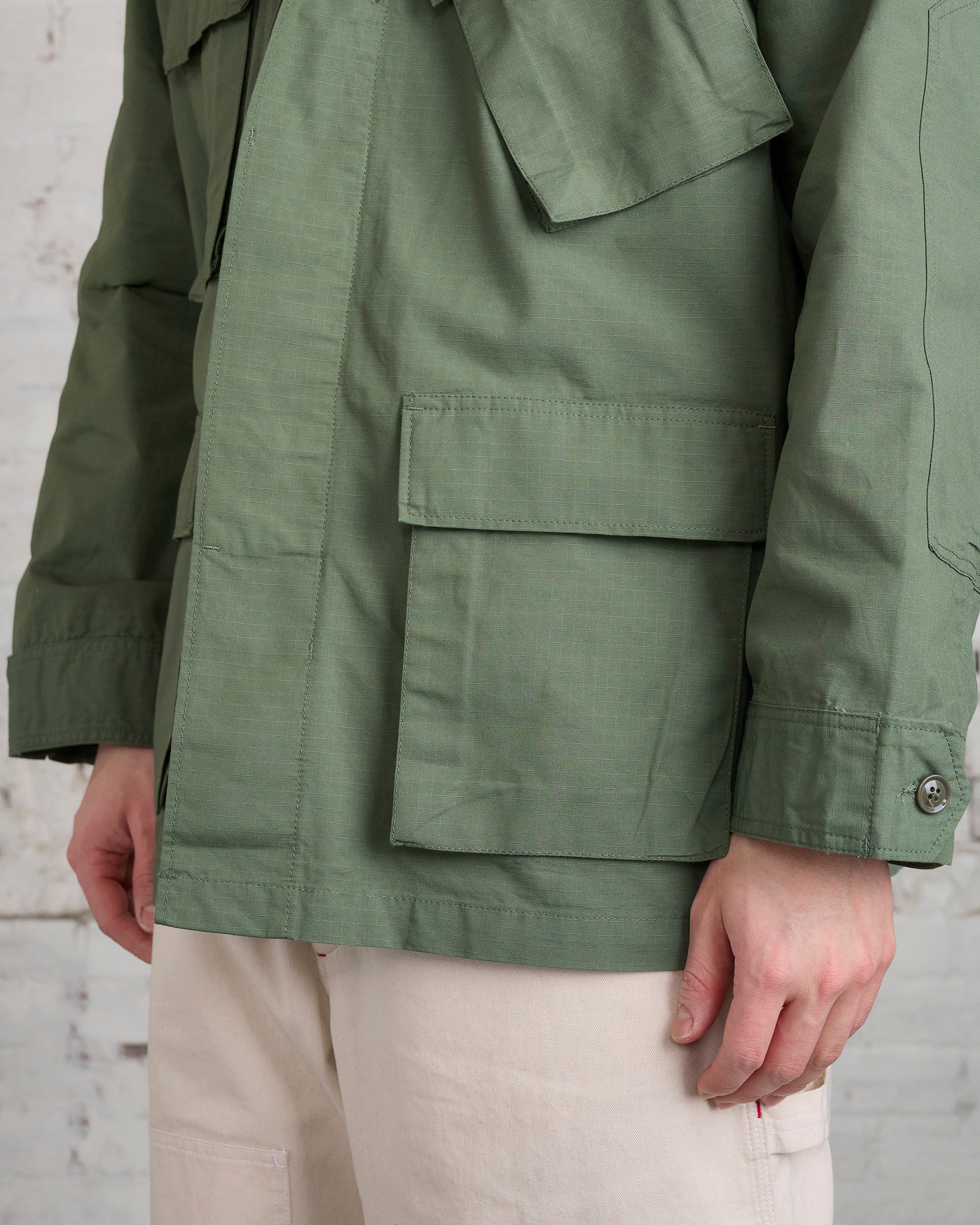 Engineered Garments BDU Jacket Cotton Olive Ripstop