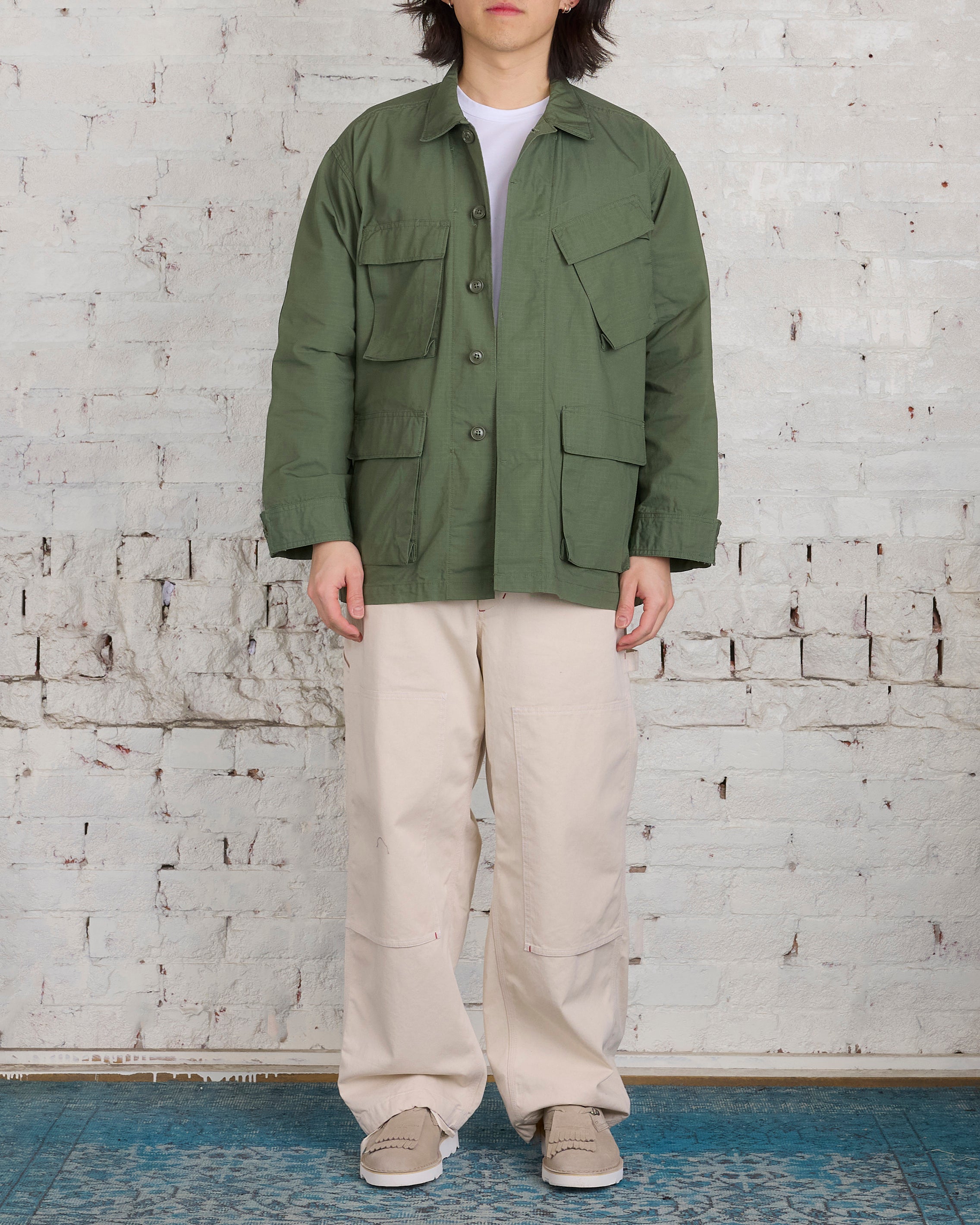 Engineered Garments BDU Jacket Cotton Olive Ripstop