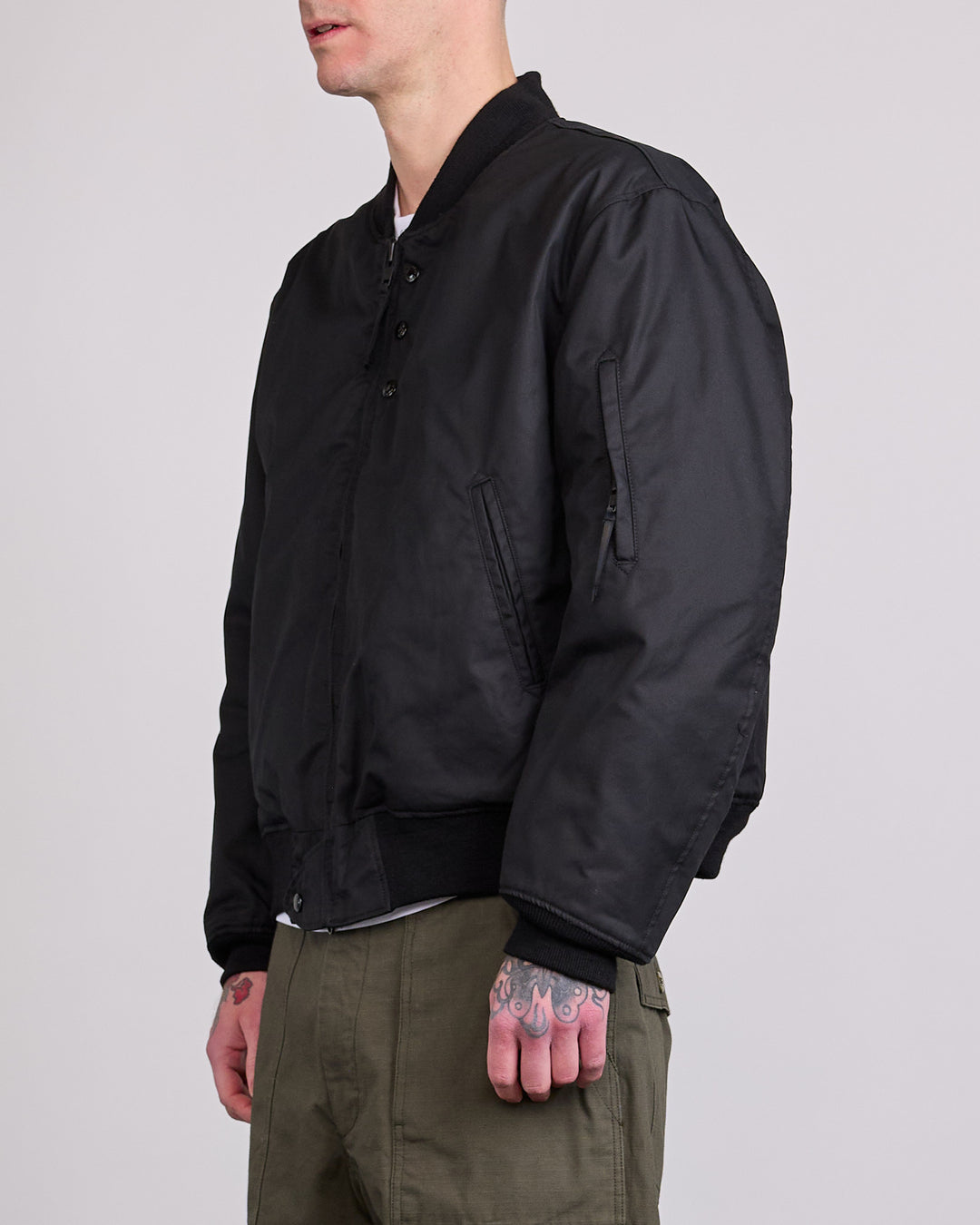 Engineered Garments CP Iridescent Twill Aviator Jacket Black